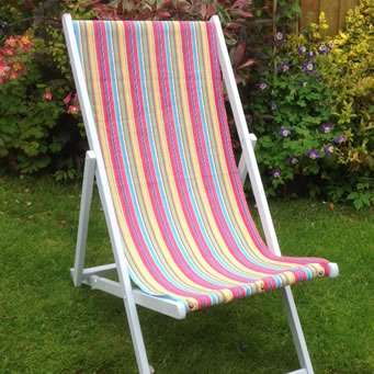 Deckchair Canvas Fabric used to recover deckchair
