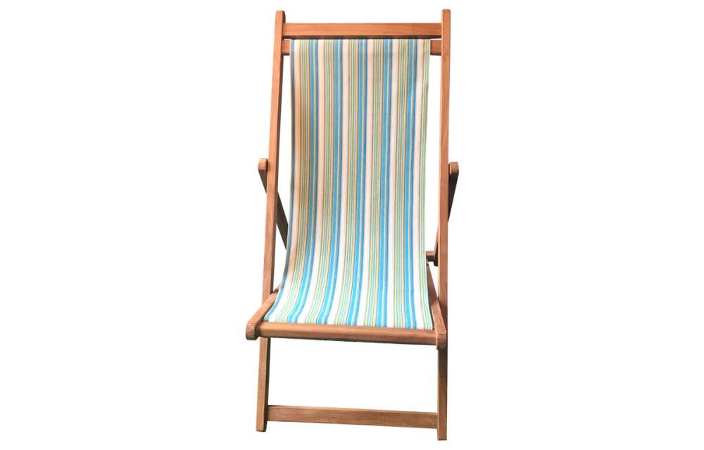Premium Deck Chairs Turquoise, Green, White, Navy Stripe