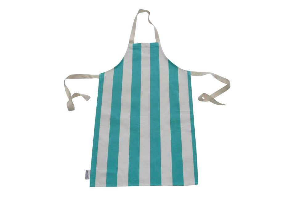Turquoise and White Striped Childrens Aprons