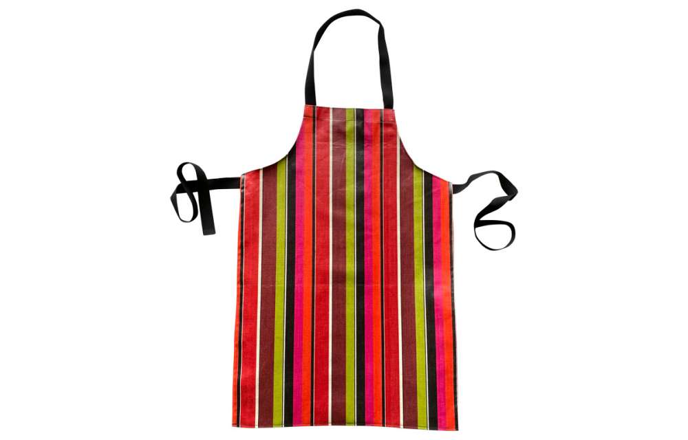 Pink, Red and Lime Green Stripe PVC Aprons for Kids 