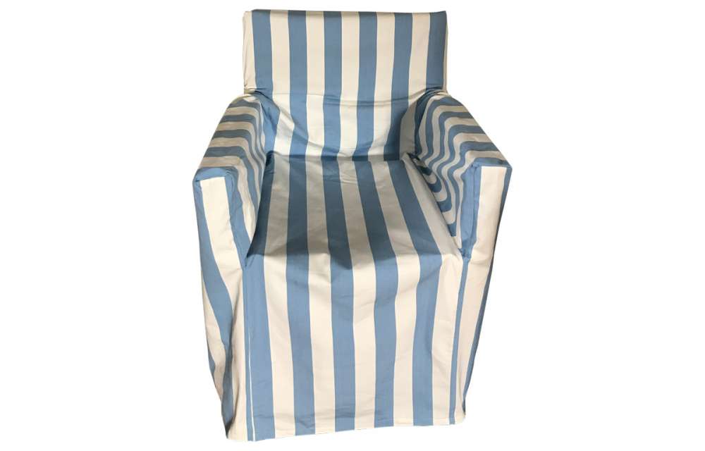 Sky Blue and White Stripe Directors Chair Loose Covers 