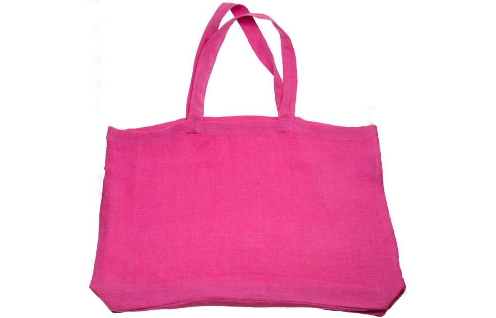 Pink Linen Market Bag and Hat Set