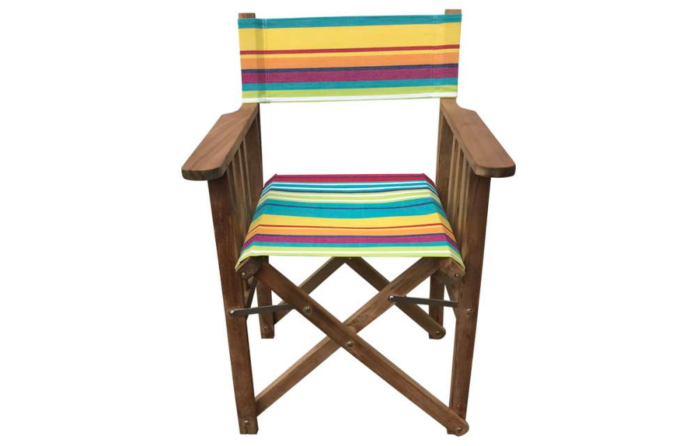 Replacement Director Chair Covers in bright stripe Aerobics fabric