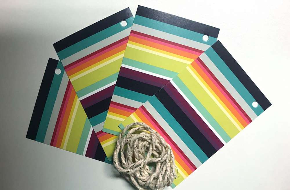 Stripe Gift Tags from The Stripes Company bright rainbow stripe