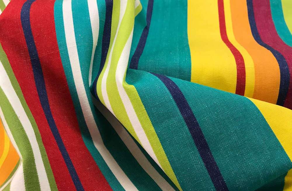 Turquoise Striped Fabrics | Stripe Cotton Fabrics - Aerobics Stripe