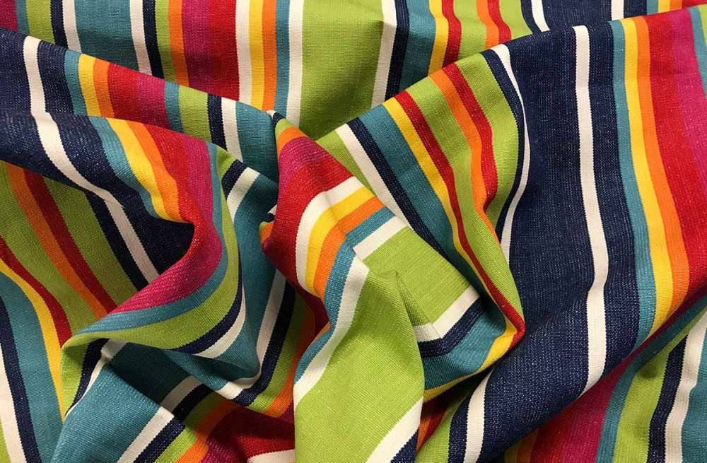 Rainbow Striped Fabrics | Striped Curtain Fabric - Climbing Stripes