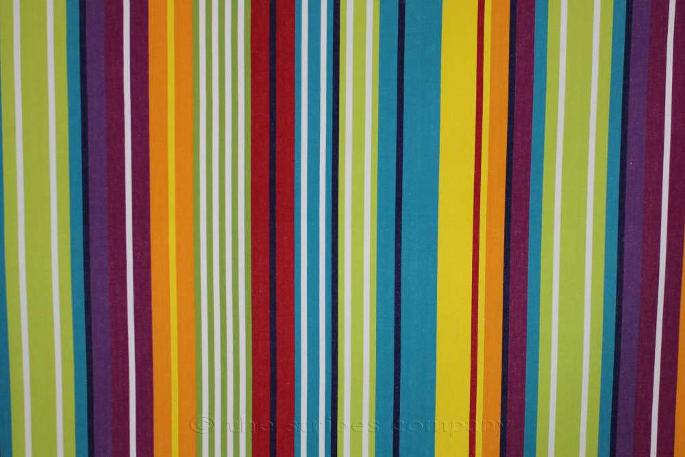 woven cotton vibrant stripe fabric